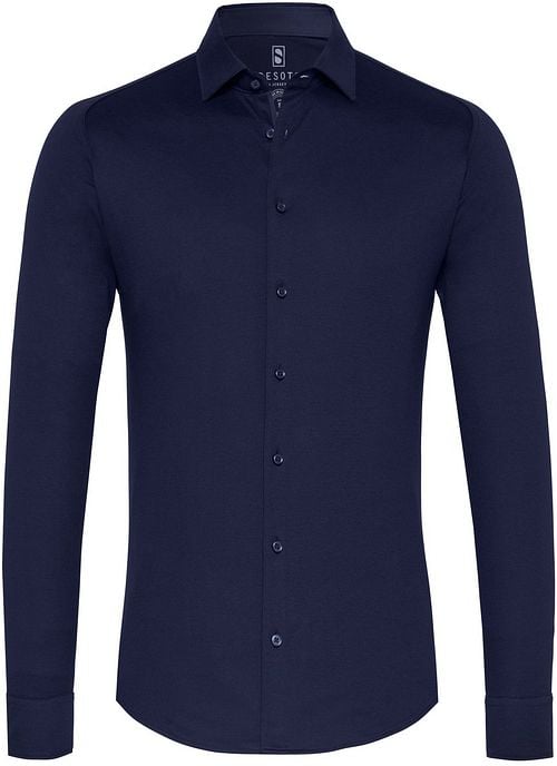 Desoto Overhemd Strijkvrij Kent Donkerblauw Product