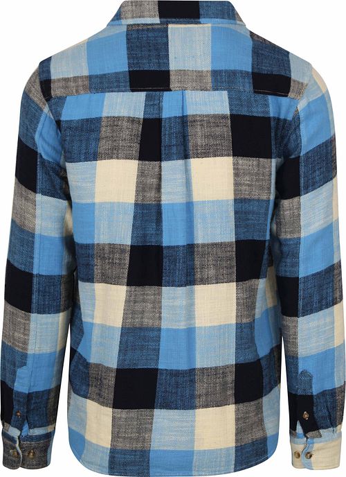 KnowledgeCotton Apparel Shirt Blue Plaid Product / Achterkant