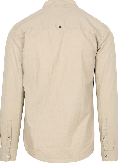 No Excess Overhemd Linnen Blend Beige Product / Achterkant