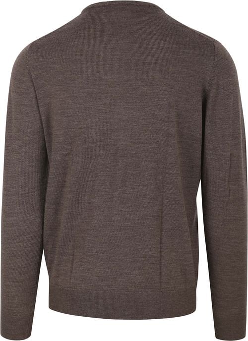 Profuomo Pullover Merino Taupe Product / Achterkant