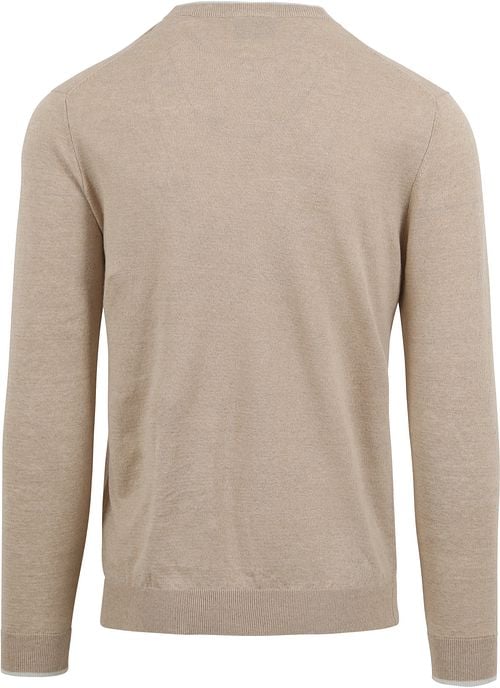 Suitable Pullover O-Neck Johan Beige Product / Achterkant
