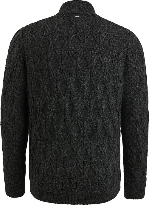 Vanguard Pullover Half Zip Heavy Knit Black Product / Achterkant