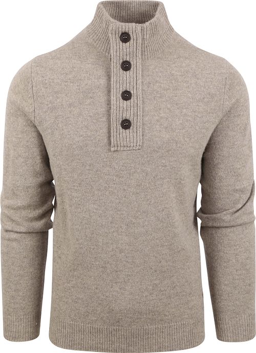 Barbour Sweater Mocker Laine Mérinos Greige Product