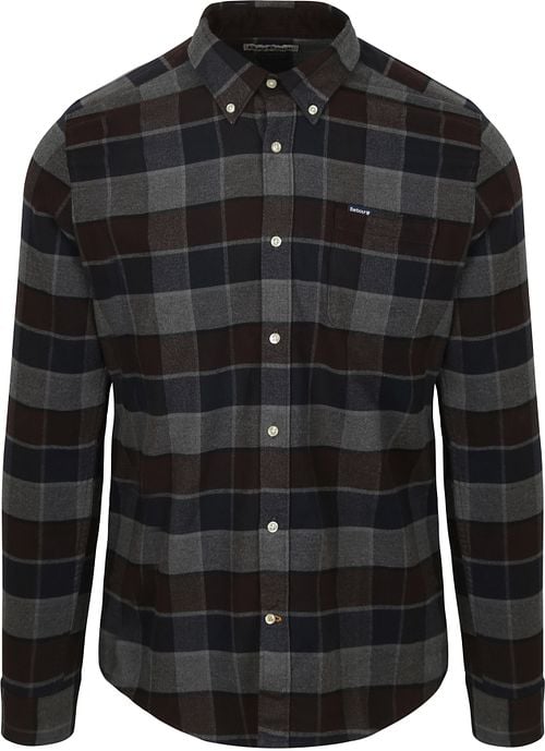 Barbour Valley Shirt Checkered Brown Anthracite