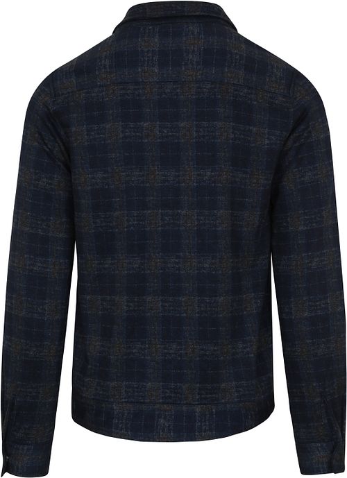 Blue Industry Overshirt Plaid Dark Blue Product / Achterkant