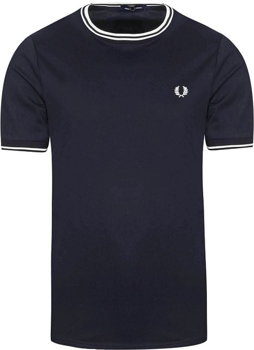 Fred Perry M1588 Twin Tipped T-shirt Donkerblauw Product