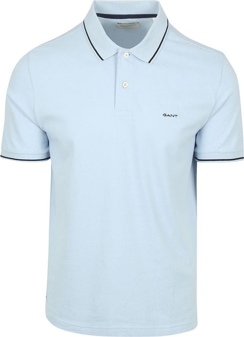 Gant Tipping Piqué Polo Shirt Light Blue Product