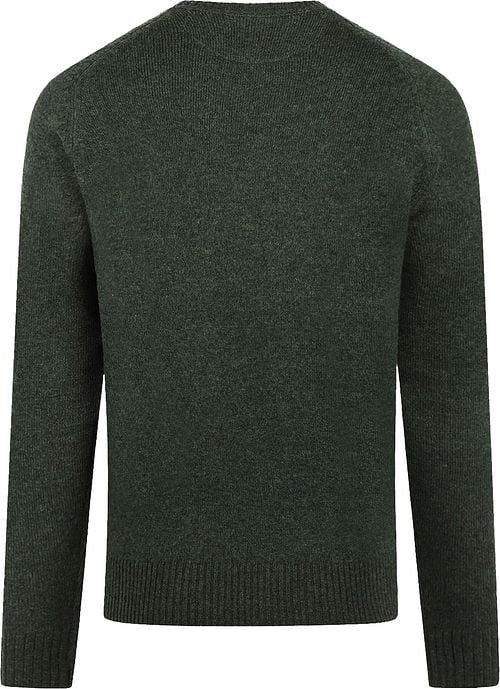 McGregor Pullover Lammwolle Melange Dunkelgrün Product / Achterkant