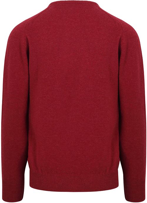 William Lockie Pullover Lambswool O Poppy Melange Product / Achterkant