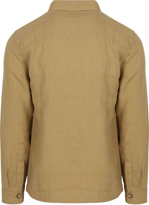 Suitable Leinen Überhemd Beige Product / Achterkant