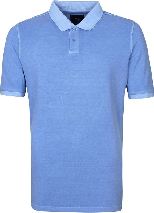 Suitable Respect Pete Polo Shirt Mid Blue Product
