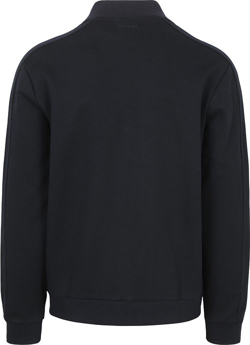 Lyle & Scott Cardigan Bomber Dark Navy Product / Achterkant