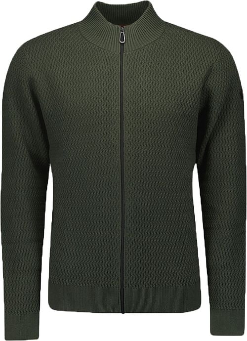 No Excess Cardigan Jacquard Dark Green Product