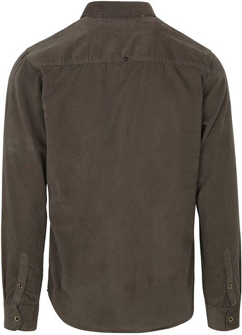 No Excess Fine Corduroy Hemd Dark Clay
