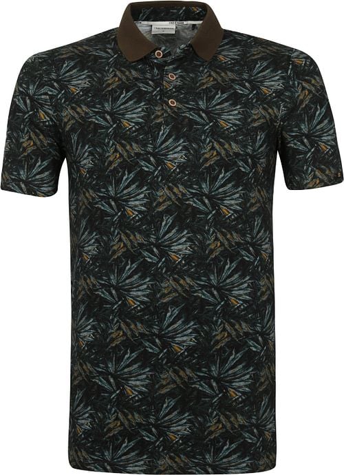 No Excess Polo Shirt Pique Printed Dark Green Product