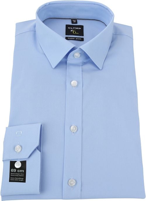 OLYMP No'6 six Hemd Skinny Fit Blau Extra Lange Ärmel Product