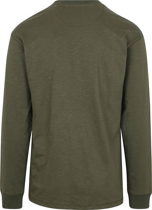 Scotch and Soda Longsleeve Henley T-Shirt Olive Product / Achterkant