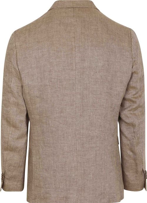 Suitable Blazer Linen Panama Beige Product / Achterkant