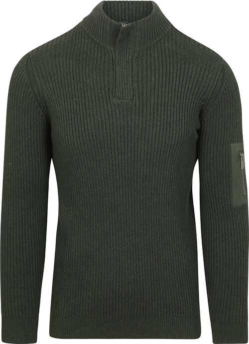 Suitable Mou Half Zip Pullover Dunkelgrün Product