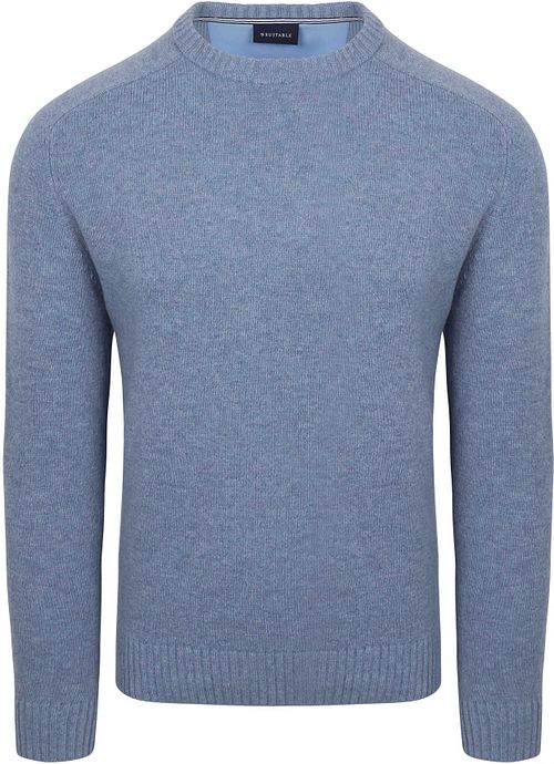 Suitable Pull Agneline Col Rond Bleu Clair Product