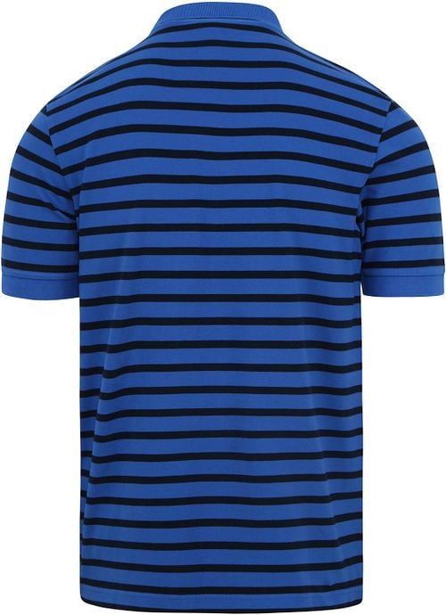 Sun68 Polo Shirt Stripes Royal Blue Product / Achterkant