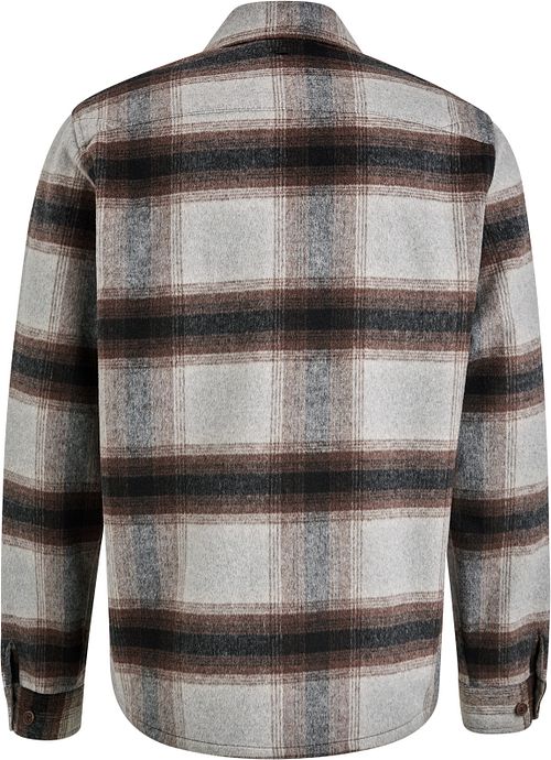 Surchemise Vanguard Mix Laine Brushed A Carreaux Gris Product / Achterkant