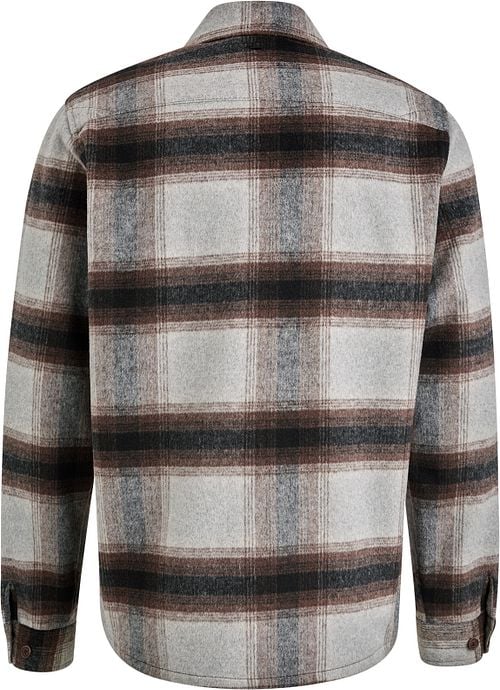 Vanguard Overshirt Brushed Wool Blend Checks Grey Product / Achterkant