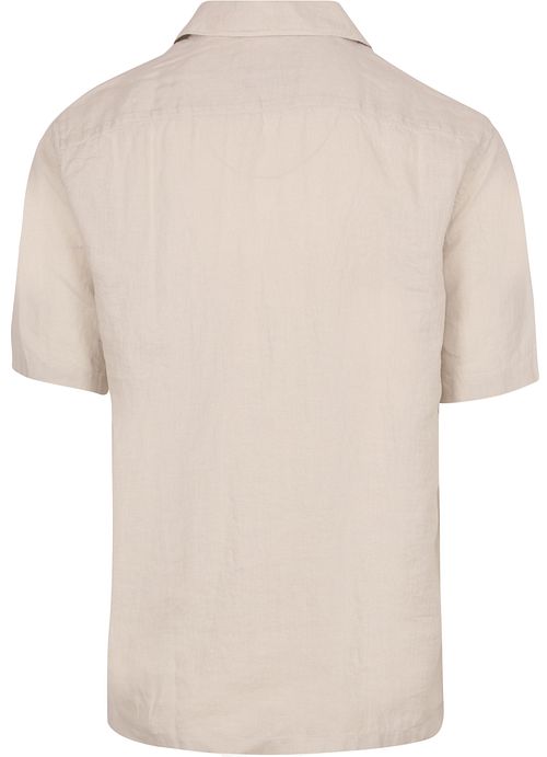 Marc O'Polo Chemise Manches Courtes De Lin Ecru Product / Achterkant