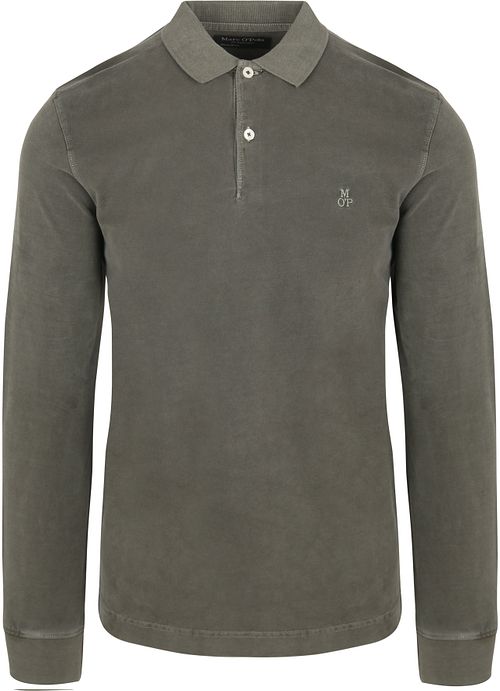 Marc O'Polo Longsleeve Polo Shirt Olive Green Product