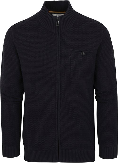 No Excess Cardigan Textured Navy Blue Product