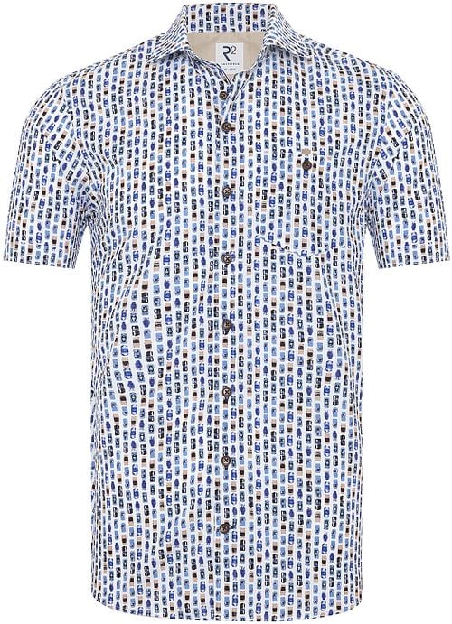 R2 Shirt Short Sleeves Print Car Blue Product