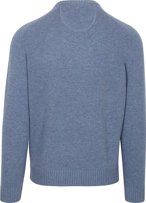 Suitable Lambswool Pullover O-Neck Light Blue Product / Achterkant
