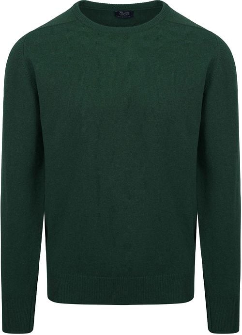 William Lockie Pullover Lambswool Tartan Dark Green Product