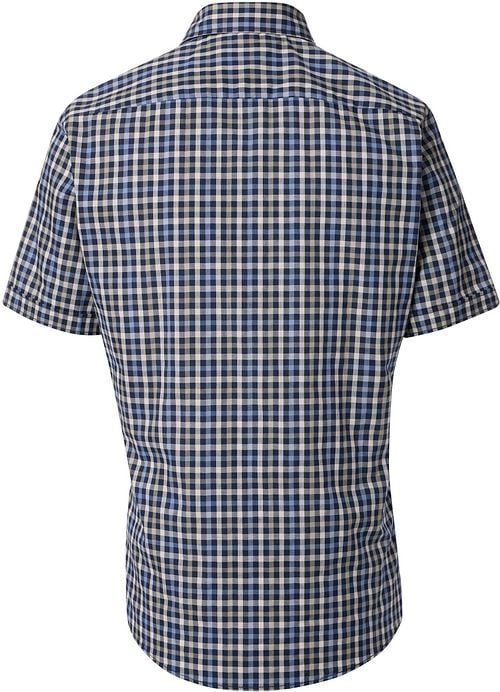 Casa Moda Short Sleeve Overhemd Ruiten Navy Product / Achterkant