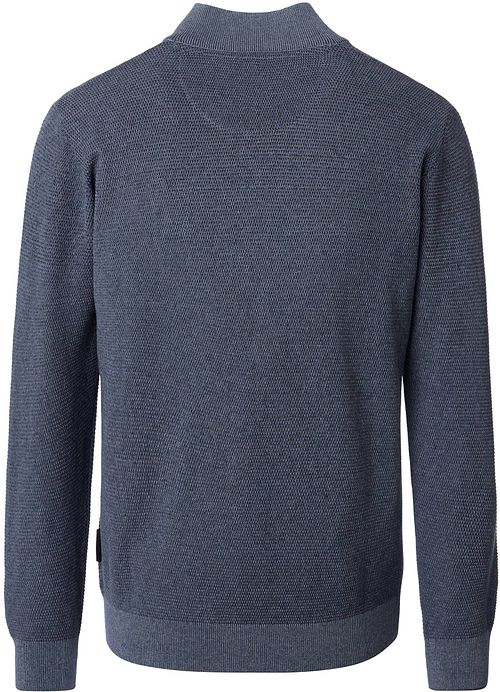 Casa Moda Halfzip Pullover Structure Blue Product / Achterkant