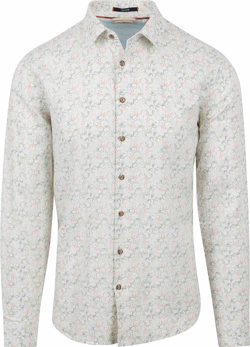 No Excess Shirt Linen Off-white Print Product