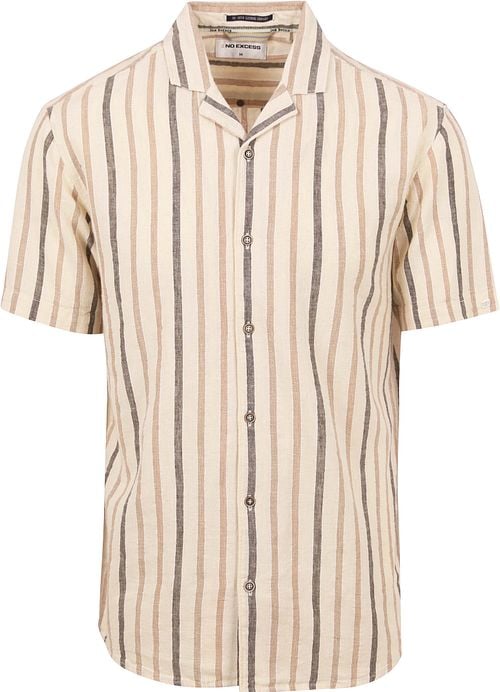 No Excess Short Sleeve Overhemd Linnen Ecru Product
