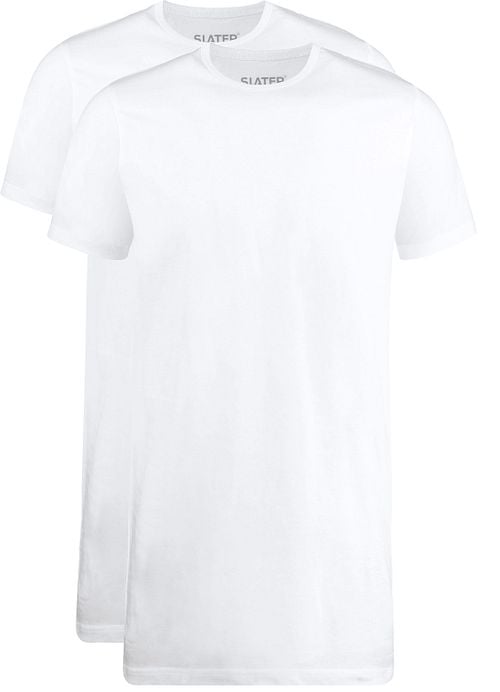 Slater 2er-Pack T-shirt Extra Lang Rundhals Weiß Product
