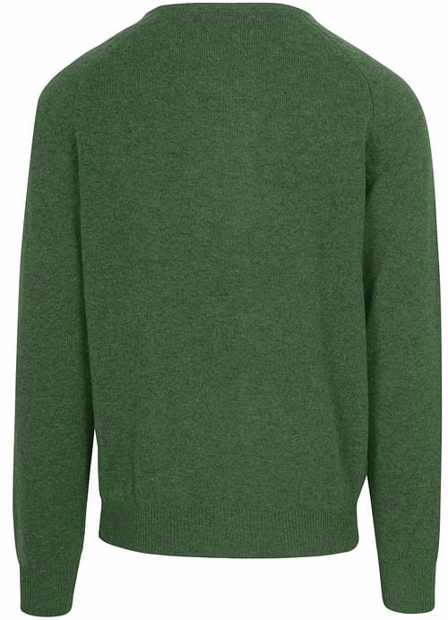 Steppin' Out Trui Lamswol Mid Groen Product / Achterkant