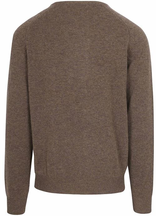 Steppin' Out Trui Lamswol Bruin Product / Achterkant