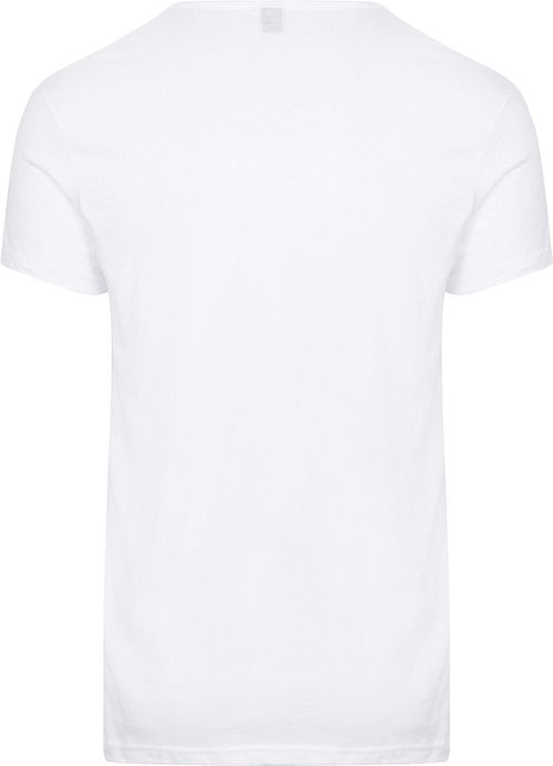 Alan Red Dean V-Hals T-Shirt Wit (2Pack) Product / Achterkant
