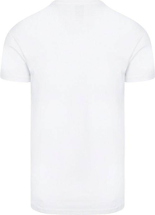 Alan Red Vancouver Organic V-Neck T-shirt White 2-Pack Product / Achterkant
