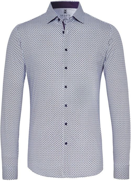 Desoto Overhemd Print Blauw Product