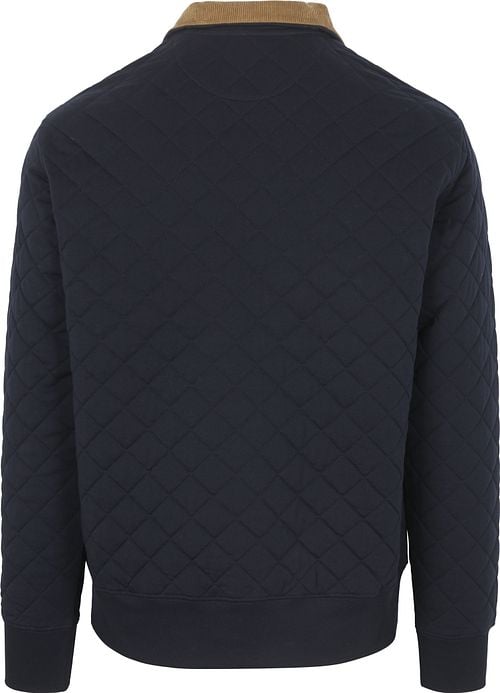 Gant Quilted Mocker Pullover Navy