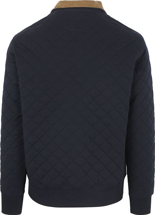 Gant Quilted Mocker Sweater Navy