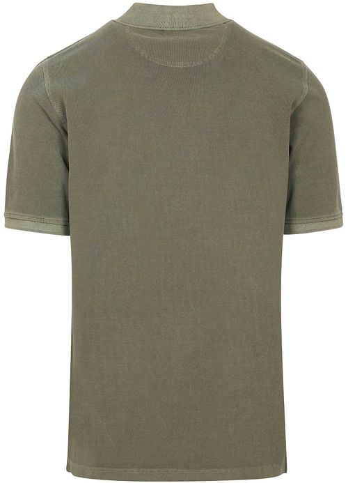 Casa Moda Polo Shirt Piqué Garment Dye Olive Green Product / Achterkant
