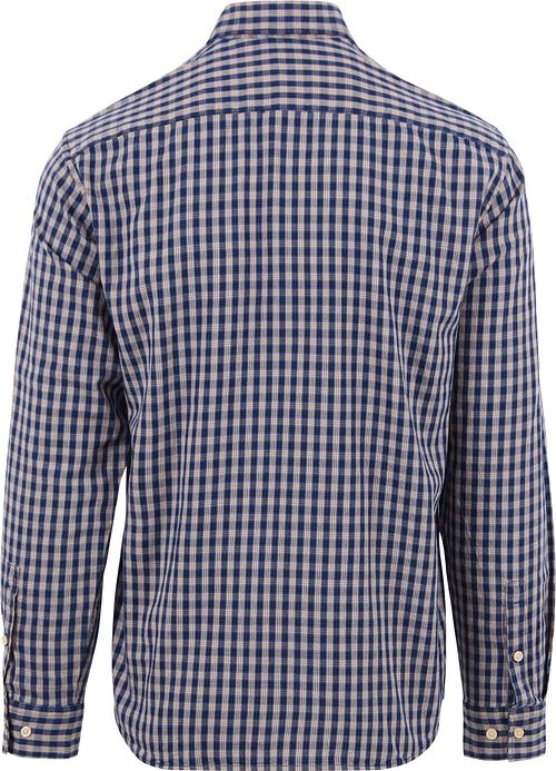 Marc O'Polo Hemd Kariert Dunkelblau Product / Achterkant