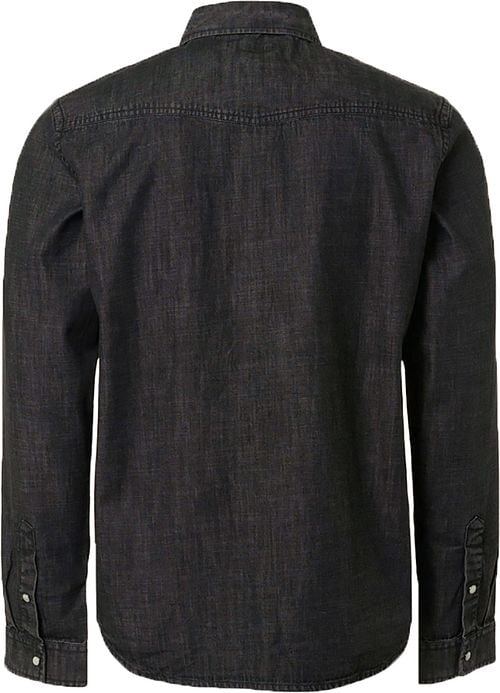 No Excess Shirt Denim Twill Anthracite Product / Achterkant