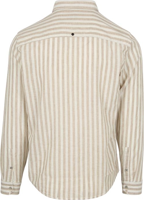 No Excess Shirt Stripes Beige Product / Achterkant
