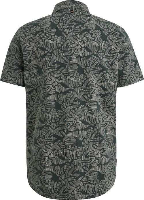 PME Legend Short Sleeve Hemd Druck Dunkelgrün Product / Achterkant